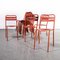 Red French Tolix T2 Dining Chairs, 1950s, Set of 12, Image 7