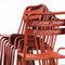 Red French Tolix T2 Dining Chairs, 1950s, Set of 12, Image 2