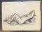 Charles Émile Moses Hornung, Femme nue allongée, 1915, Acquarello su carta, Immagine 2