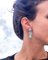 18 Karat Yellow Gold Dangle Earrings With Turquoise & Diamonds, Set of 2 7