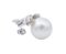 14 Karat White Gold Dangle Earrings With South-Sea Pearls & Diamonds, Set of 2 3