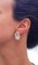14 Karat White Gold Dangle Earrings With South-Sea Pearls & Diamonds, Set of 2 7