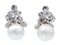 14 Karat White Gold Dangle Earrings With South-Sea Pearls & Diamonds, Set of 2 4