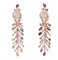 14 Karat Rose Gold Dangle Earrings With Aquamarine & Diamonds, Set of 2 5