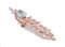 14 Karat Rose Gold Dangle Earrings With Aquamarine & Diamonds, Set of 2 2