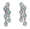 14 Karat White Gold Dangle Earrings With Emeralds & Diamonds, Set of 2, Image 3