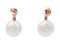Aretes colgantes de oro rosa de 14 kt con perlas blancas, rubíes y diamantes, juego de 2, Imagen 4