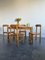 Chaises et Table Vintage en Pin Style de Rainer Daumiller, Danemark, Set de 5 5