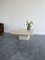 Square Block Travertine Coffee Table With Brass Lines 3