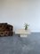 Square Block Travertine Coffee Table With Brass Lines, Image 5