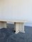 Large Solid Italian Postmodern Travertine Coffee Table 2