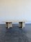 Tavolino da caffè postmoderno in travertino massiccio, Italia, Immagine 1
