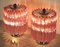 Pink Quadriedri Table Lamp in the Style of Venini, Set of 2, Image 3