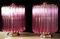 Pink Quadriedri Table Lamp in the Style of Venini, Set of 2, Image 8