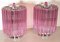Pink Quadriedri Table Lamp in the Style of Venini, Set of 2, Image 9