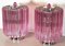 Pink Quadriedri Table Lamp in the Style of Venini, Set of 2, Image 6
