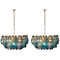 Murano Poliedri Chandeliers in the Style of Carlo Scarpa, Set of 2 2