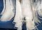 Lampadari a petalo bianco, Murano, anni '90, set di 2, Immagine 4