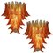 Lámparas de araña italianas con hojas estilo Barovier & Toso. Juego de 2, Imagen 1