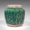 Antique Japanese Hexagonal Glazed Earthenware Spice Jar 1