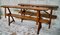 Antique French Provincial Trestle Benches, Set of 2 11