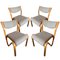 French Stacking Chairs in the Manner of Alvar Alto, 1960s, Set of 4 1