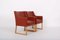 Oak and Leather Model 3246 Armchairs by Børge Mogensen for Fredericia, Set of 2 6