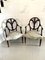 Antique Carved Mahogany Armchairs, Set of 2 4