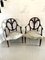 Antique Carved Mahogany Armchairs, Set of 2, Image 4
