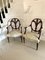 Antique Carved Mahogany Armchairs, Set of 2 1