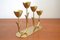 Four-Armed Brass Candleholder by Gunnar Ander for Ystad Metall, Sweden 2