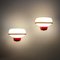Modell 228 Wandlampen aus lackiertem Messing & Opalglas von Gino Sarfatti für Arteluce, 1950er, 2er Set 2