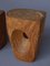 Contemporary Sculptural Carved Wooden Stools, Set of 2 2