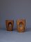 Contemporary Sculptural Carved Wooden Stools, Set of 2 3