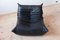 Vintage Black Leather Togo Lounge Chair by Michel Ducaroy for Ligne Roset 5