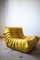 Vintage Yellow Pull-Up Dubai Leather Togo Lounge Chair by Michel Ducaroy for Ligne Roset 8