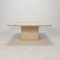 Mesa de centro italiana de travertino, años 80, Imagen 9