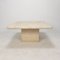 Mesa de centro italiana de travertino, años 80, Imagen 7