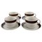 Koka Teacups With Saucers by Hertha Bengtsson for Rörstrand, Set of 8 1
