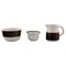 Koka Set in Glazed Stoneware by Hertha Bengtson for Rörstrand, Set of 3 1