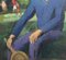 Georges Joubin, The Tennis Player, 1950er, Öl auf Leinwand, gerahmt 17