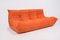 Orange Togo Modular Sofa by Ligne Roset by Michel Ducaroy, Set of 5 4