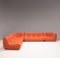 Canapé Modulable Togo Orange par Ligne Roset par Michel Ducaroy, Set de 5 2