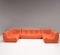 Orange Togo Modular Sofa by Ligne Roset by Michel Ducaroy, Set of 5 3