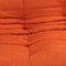 Orange Togo Modular Sofa by Ligne Roset by Michel Ducaroy, Set of 5 9