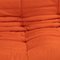 Sofá modular Togo en naranja de Ligne Roset de Michel Ducaroy. Juego de 5, Imagen 9