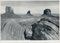 Fotografia in bianco e nero di Monument Valley, Utah / Arizona, Stati Uniti, anni '60, Immagine 1