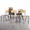 French Model 510 School Dining Chairs from Mullca, 1960, Set of 13 1