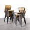 French Model 510 School Dining Chairs from Mullca, 1960, Set of 13 4