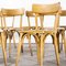 French Blonde Slim Back Bentwood Dining Chairs from Baumann, 1950, Set of 9 5